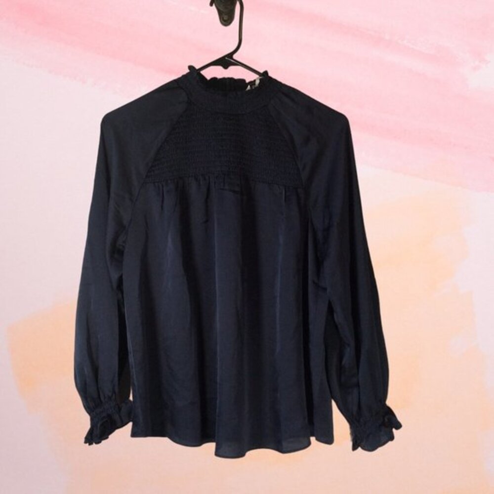 Nanette Lepore Blouse in Navy Blue Size S NWT